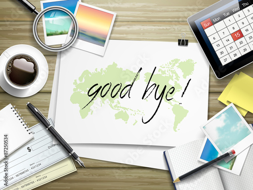 good bye written on paper