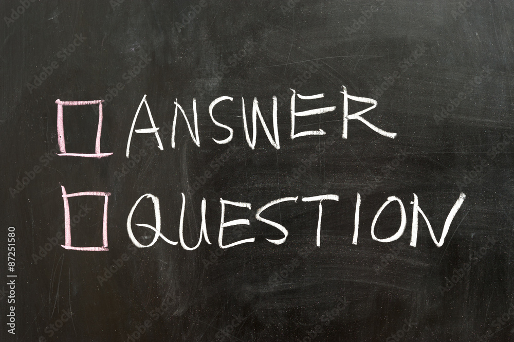 Obraz premium Answer or question