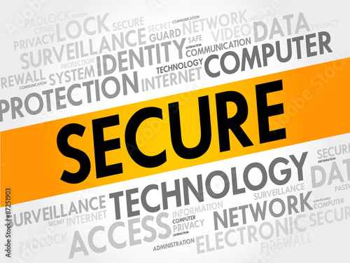 SECURE word cloud, business concept