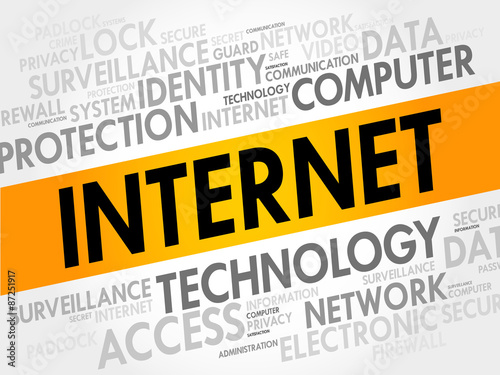 INTERNET word cloud, business concept