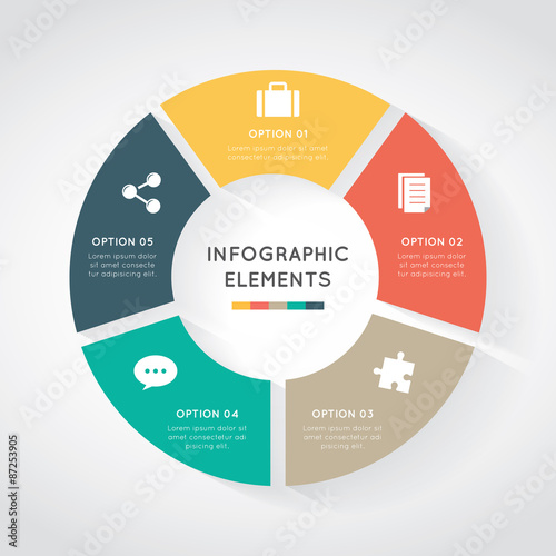 Colorful  circle infographic