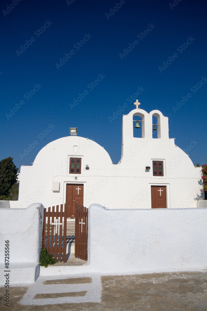 Orthodox church in Oia Village, Santorini.
