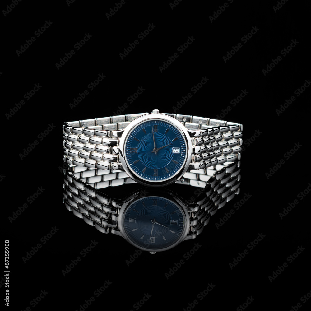 Swiss watches on black background. Product photography. Swiss watches on black background. Product photography.