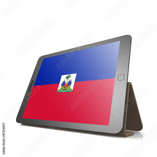 Free Download Tablet with Haiti flag - GFXLoad