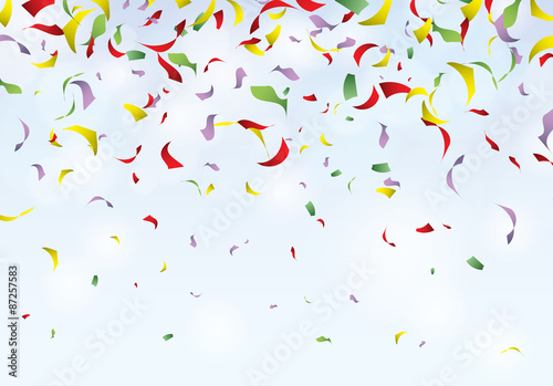 Confetti party background carnival, vector illustration