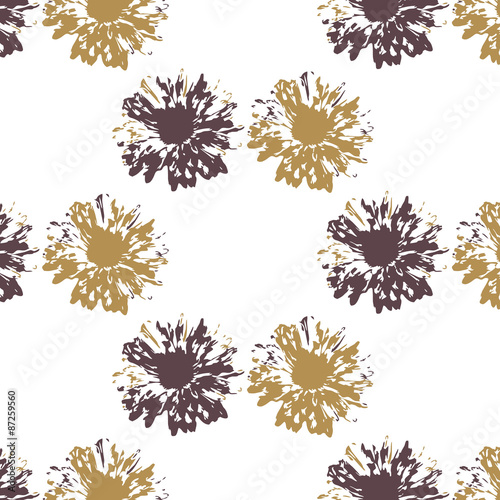 Floral seamless pattern with calendula. Vector illustration