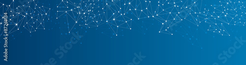 Blue social network background.