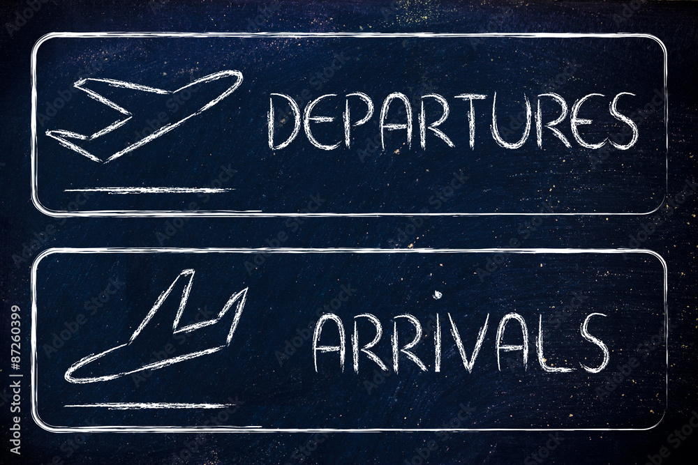 Fototapeta premium departures and arrivals