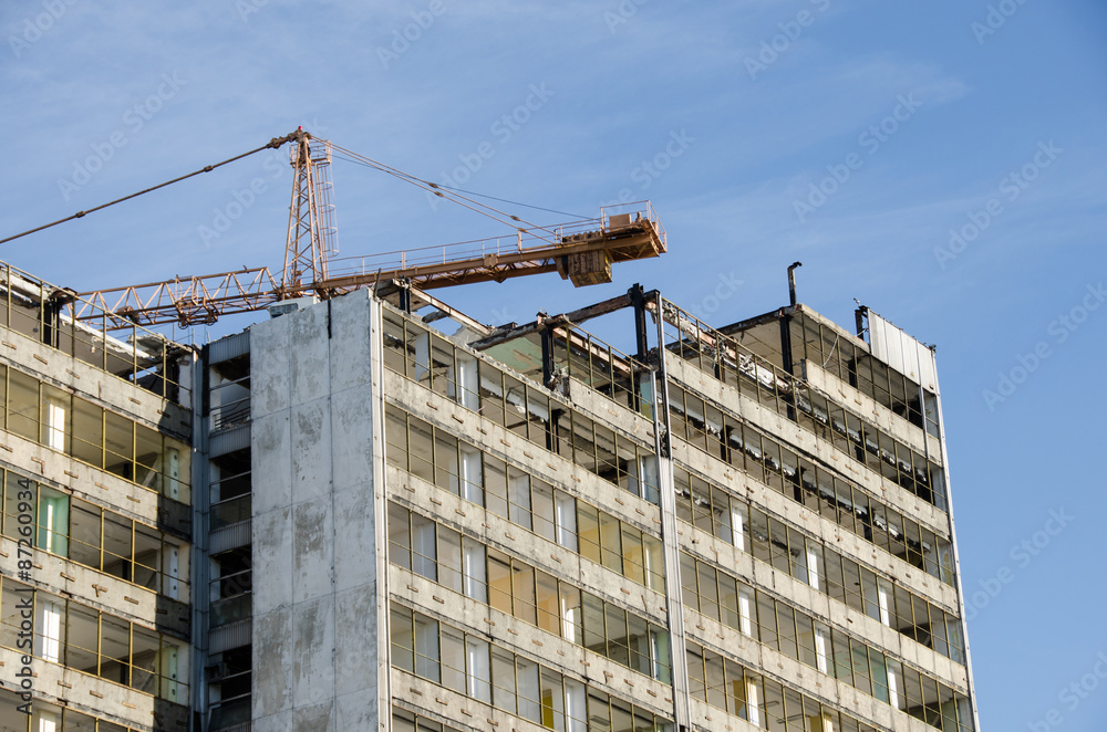 Demolition skyscraper. Demolition skyscraper.