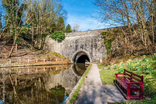 Tunnel entrance on The Llangollen canal in Wales photo