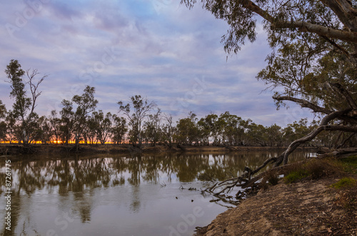 Tranquil Australian river at dawn