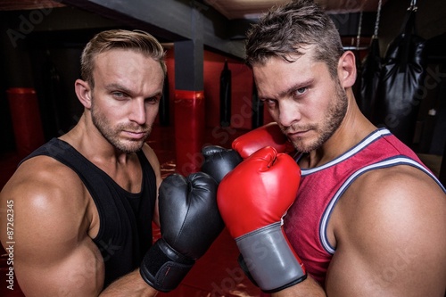 Two boxing men exercising together © WavebreakmediaMicro