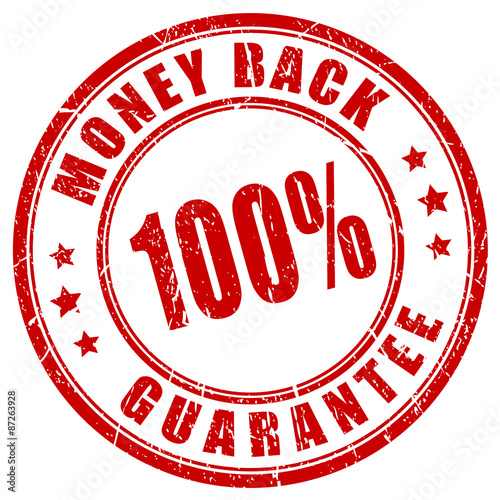 Money back guarantee stamp
