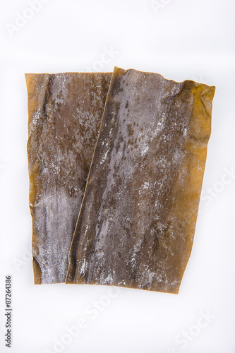Stack of Algae close up macro isolated on white background