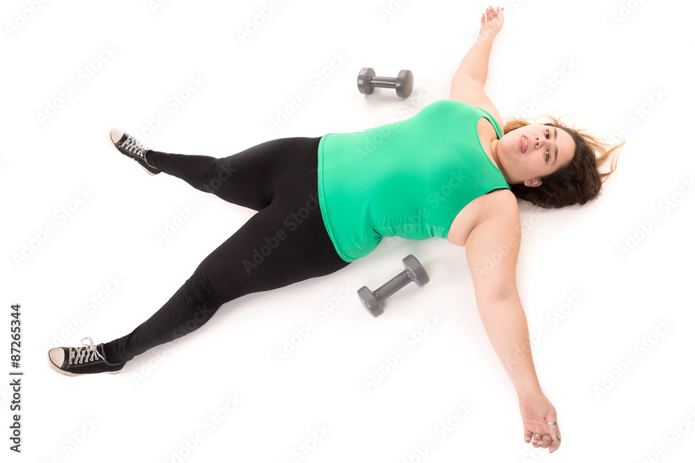 Tired large girl Tired large girl