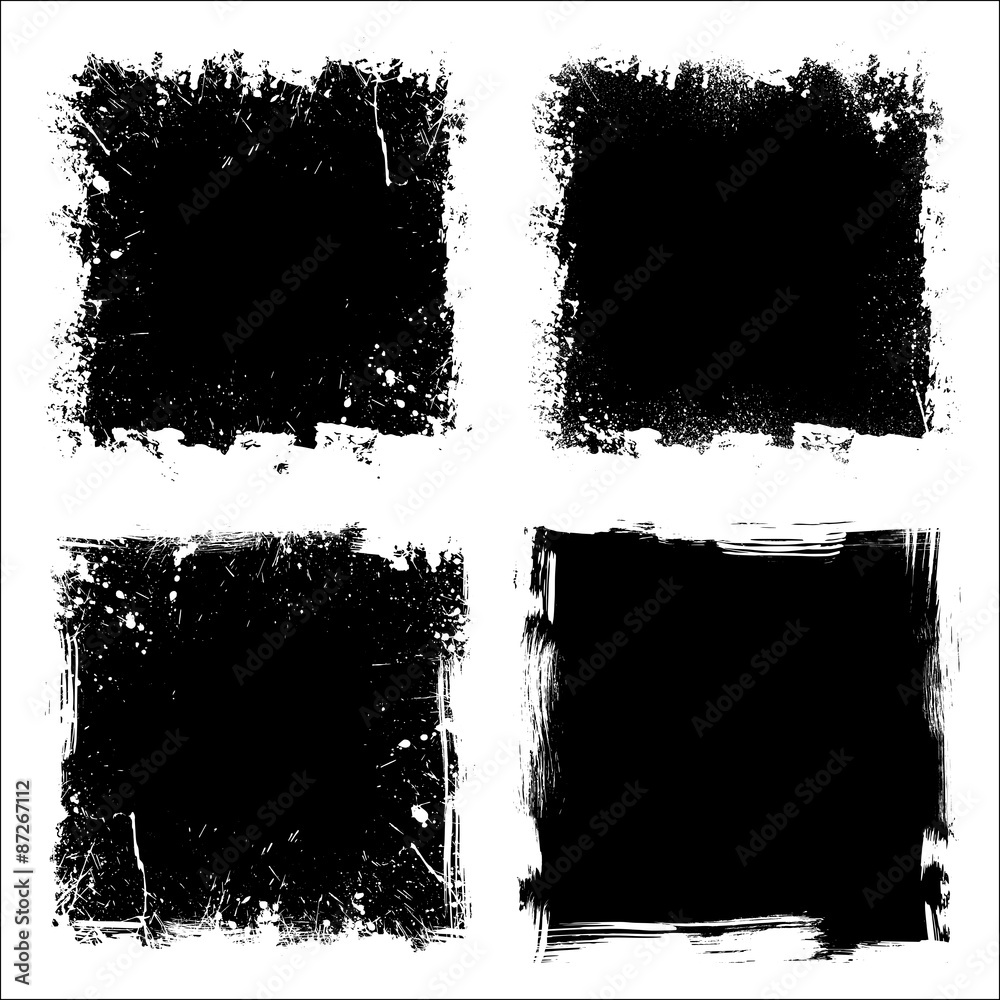 Four grunge frames