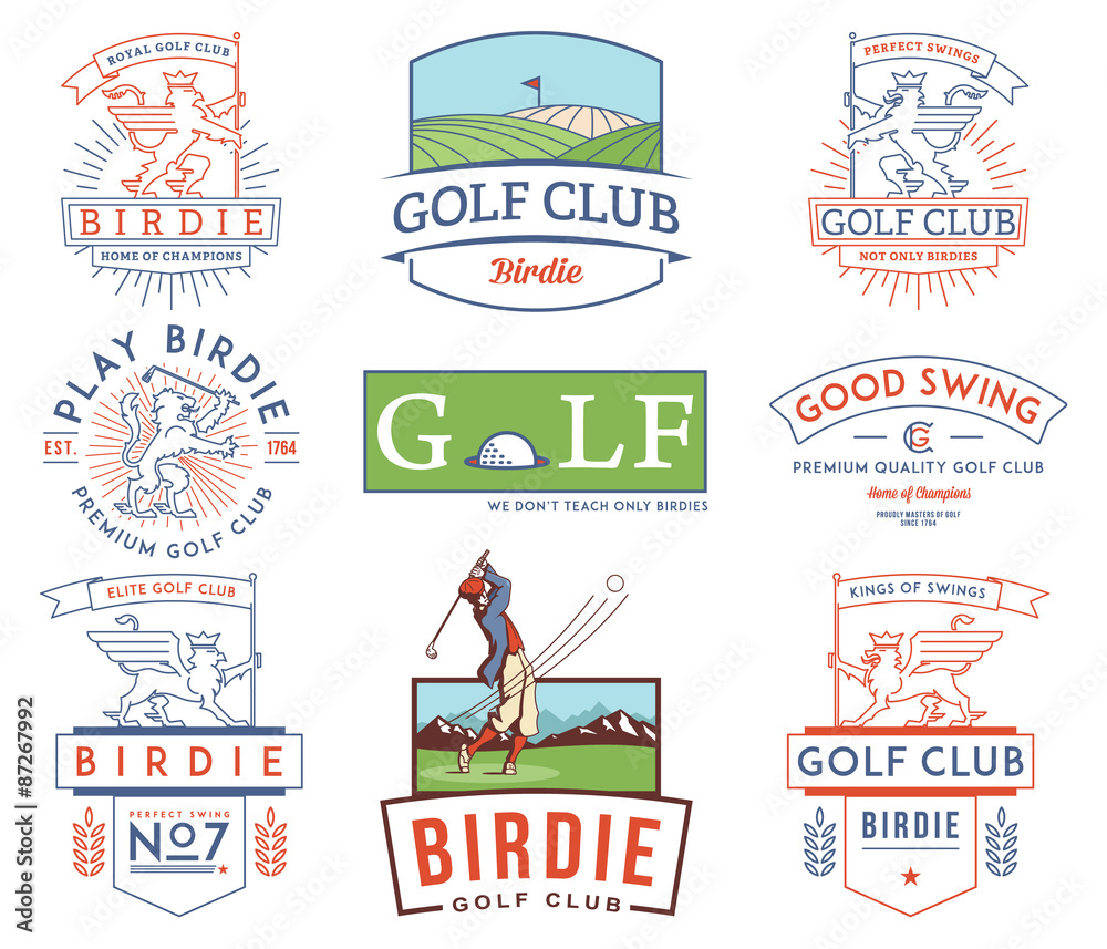 Golf Badges and Labels vol 2 colored