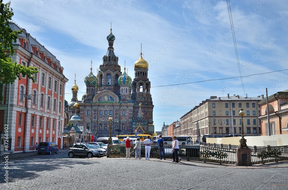 The Church of the Savior on Spilled Blood and The Tripartite Bridge