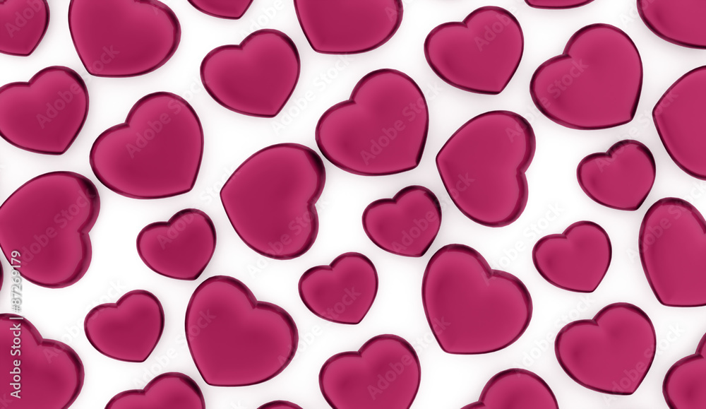 A pink heart isolated on white A pink heart isolated on white
