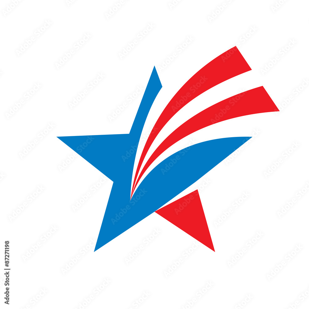 Star - vector logo concept illustration. Star sign. Star symbol. USA star sign. Vector logo template. Design element. Star - vector logo concept illustration. Star sign. Star symbol. USA star sign. Vector logo template. Design element.