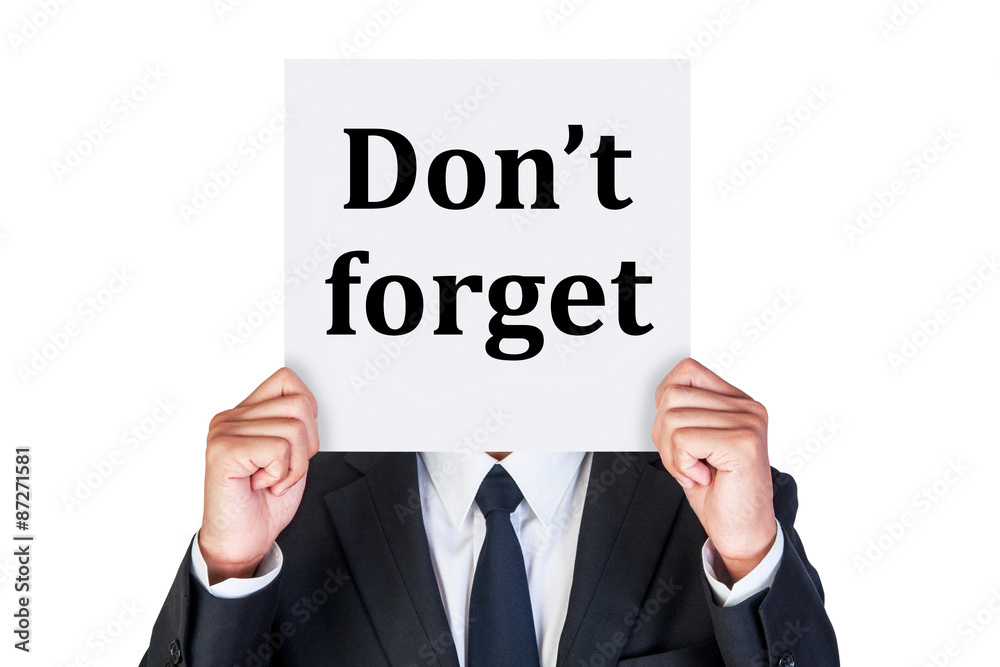 Say don't forget Say don't forget