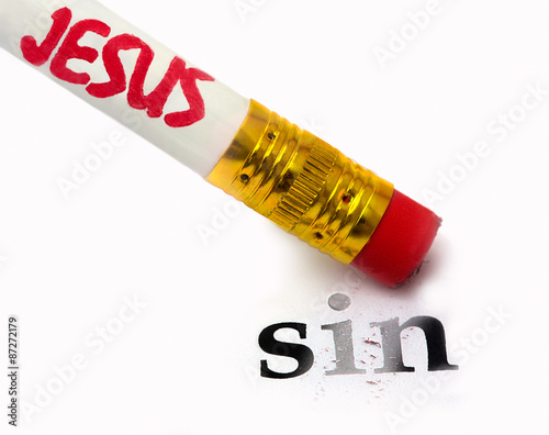 Obraz na płótnie Jesus erases sin