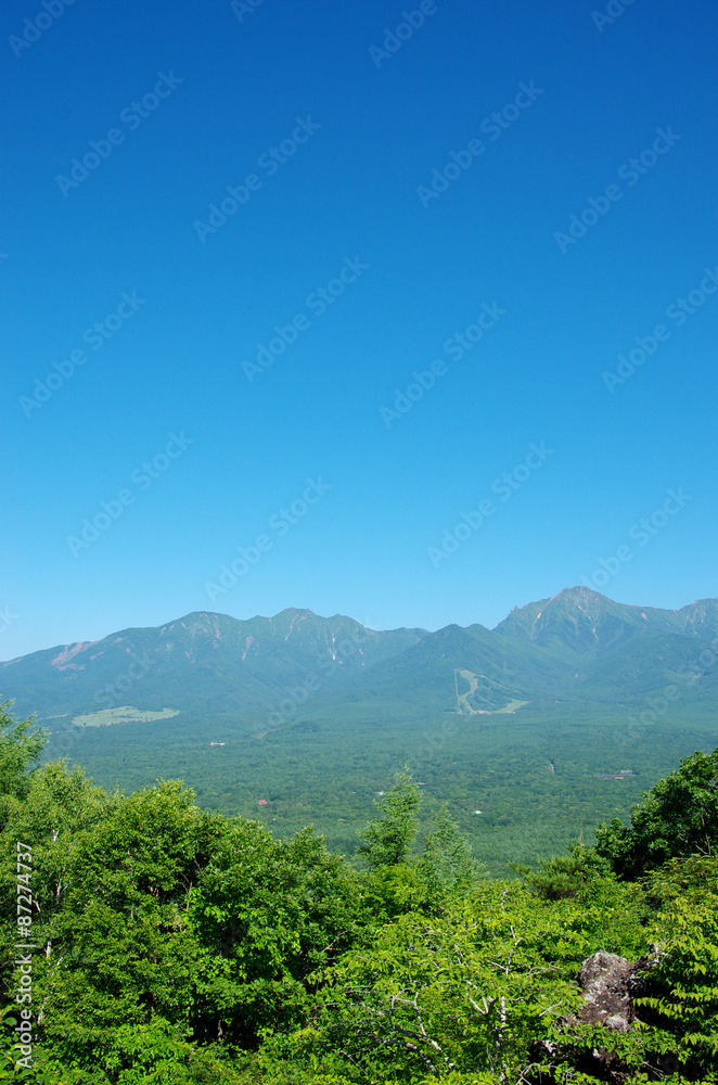 Fototapeta premium Yatsugatake widziany z Przełęczy Hirasawa