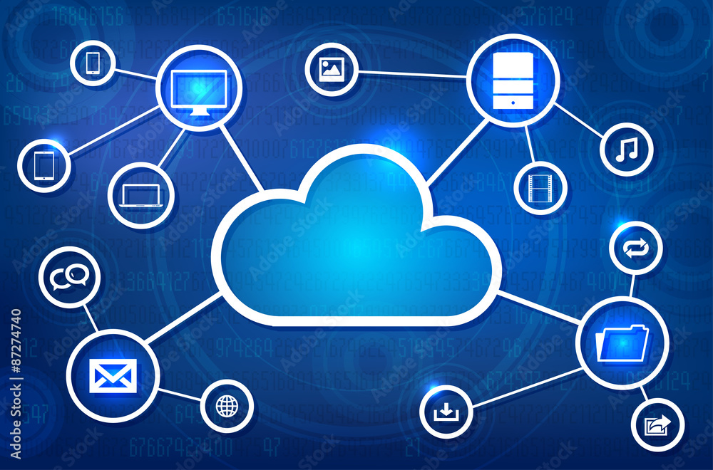Cloud solution concept Cloud solution concept