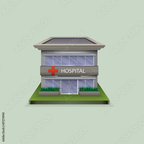 Standing alone in the hospital facade of glass