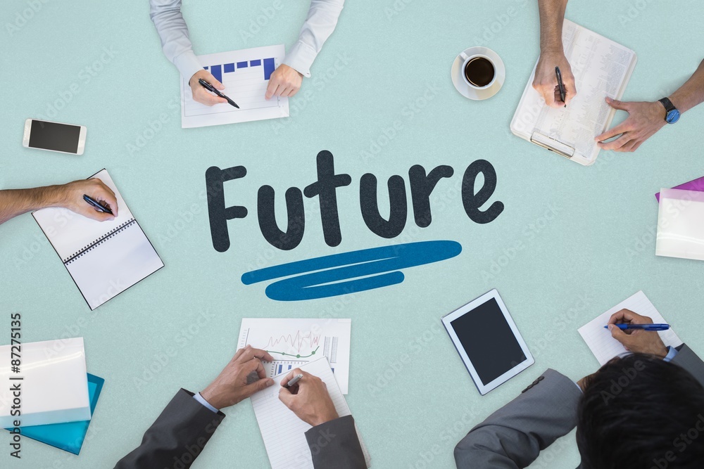 Future against business meeting Future against business meeting