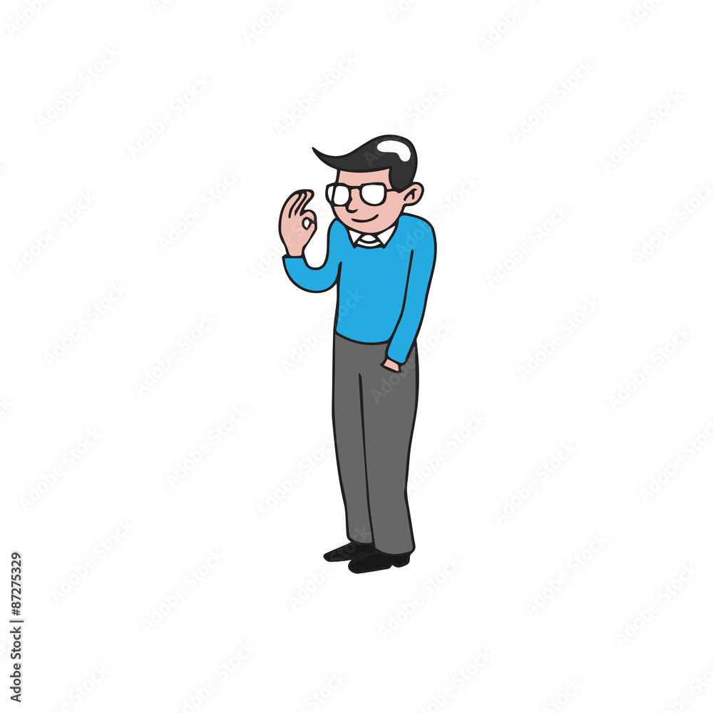 Man with glasses Man with glasses