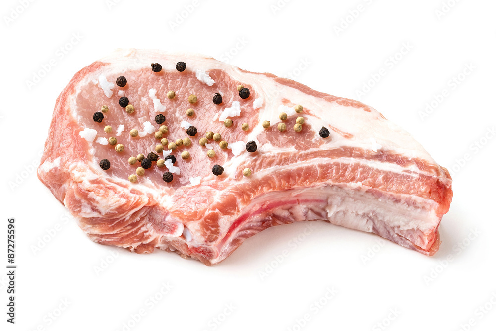 Pork chop with pepper and sea salt Pork chop with pepper and sea salt