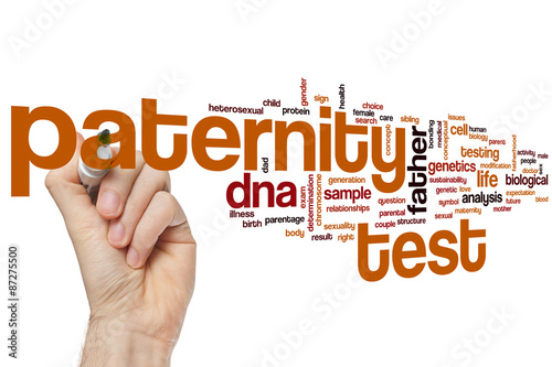 Paternity test word cloud