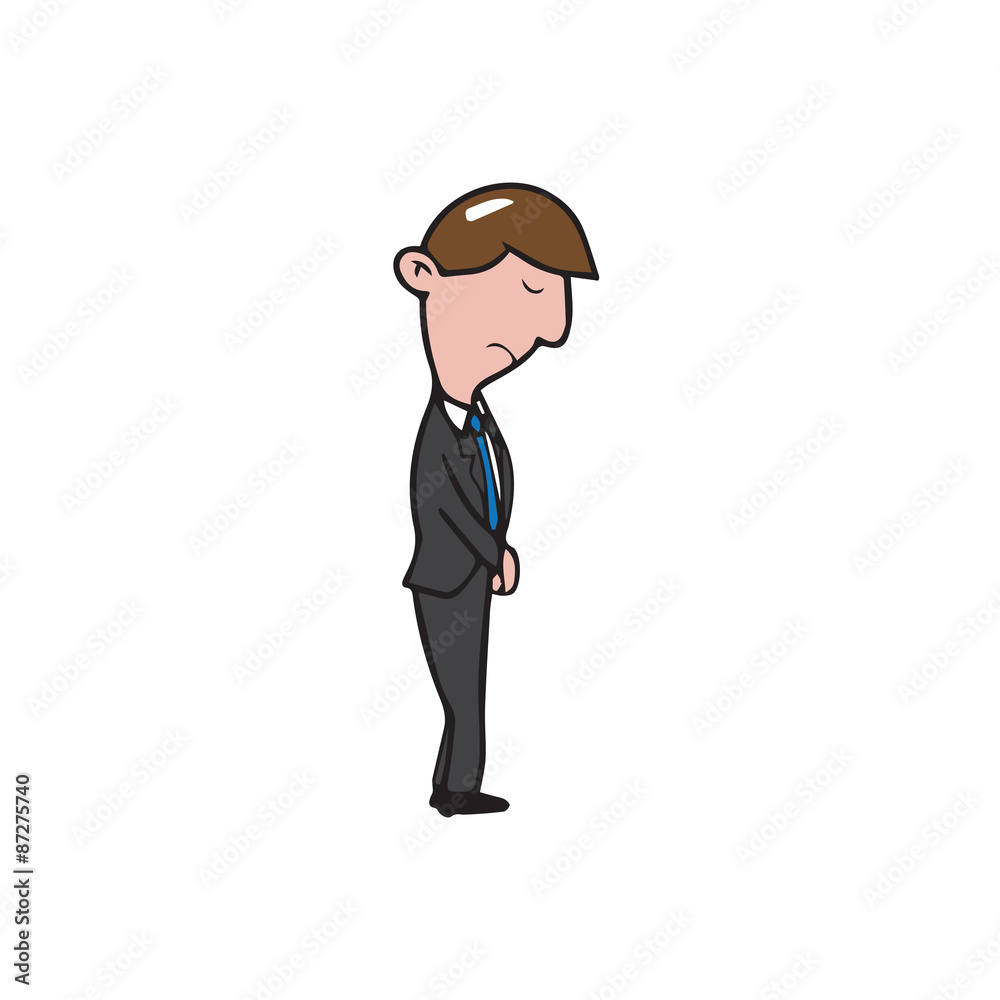Businessman stands Businessman stands