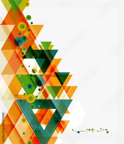 Clean colorful unusual geometric pattern design