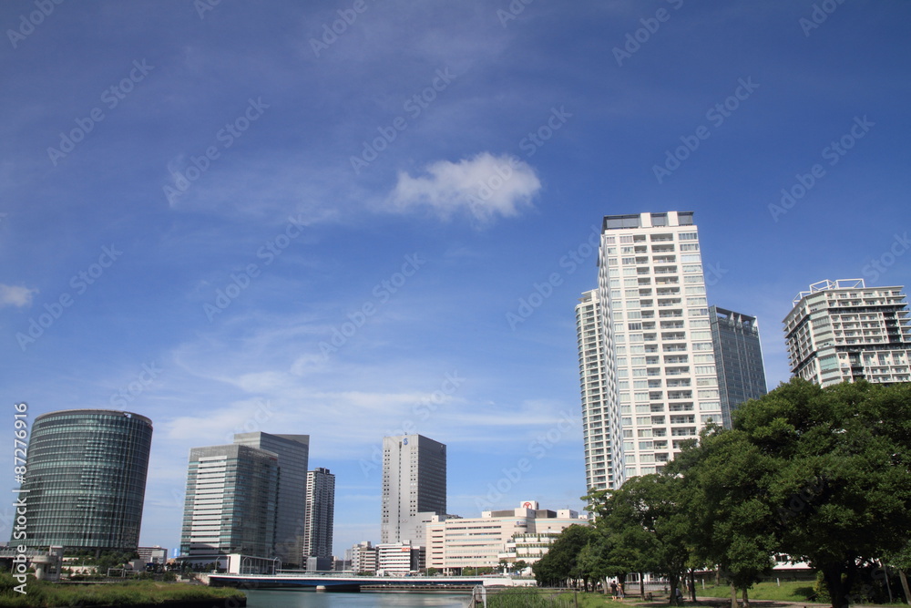 high rise buildings in Yokohama, Japan