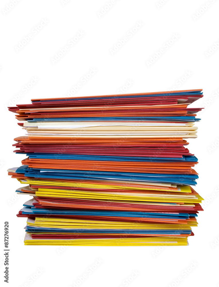 File Folders – A stack of file folders. Isolated on white background with clipping path. File Folders – A stack of file folders. Isolated on white background with clipping path.