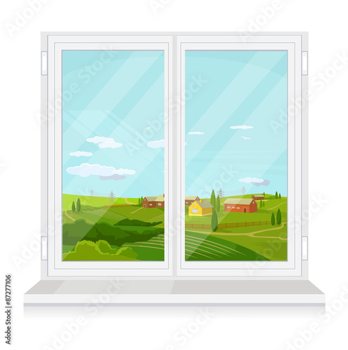 Vector window flat illustration