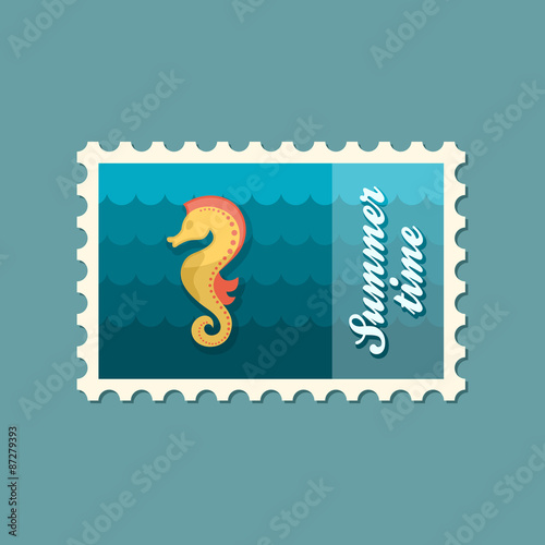 Sea Horse flat stamp