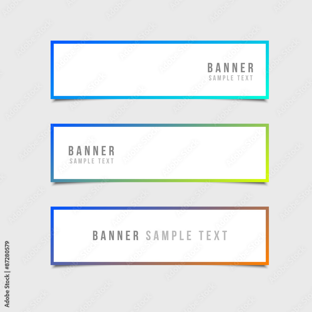 Minimal Style Vector banners set Minimal Style Vector banners set