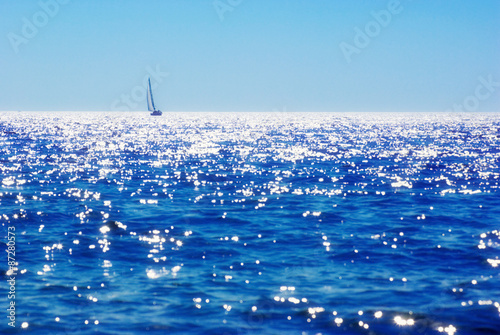 Seascape with yacht