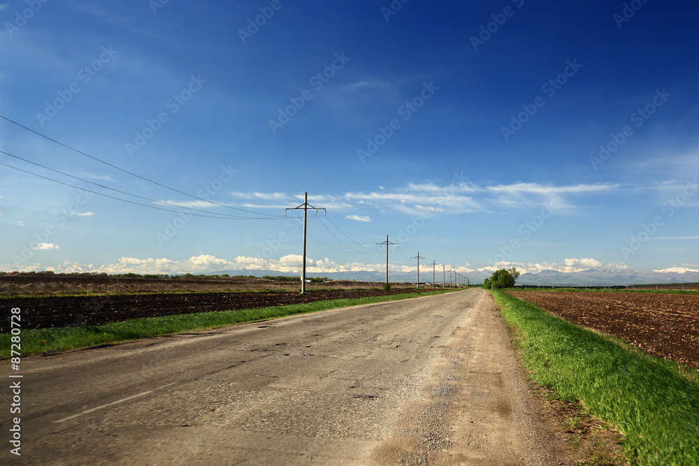 road to mountains