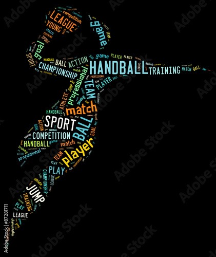 Handball pictogram  on dark background