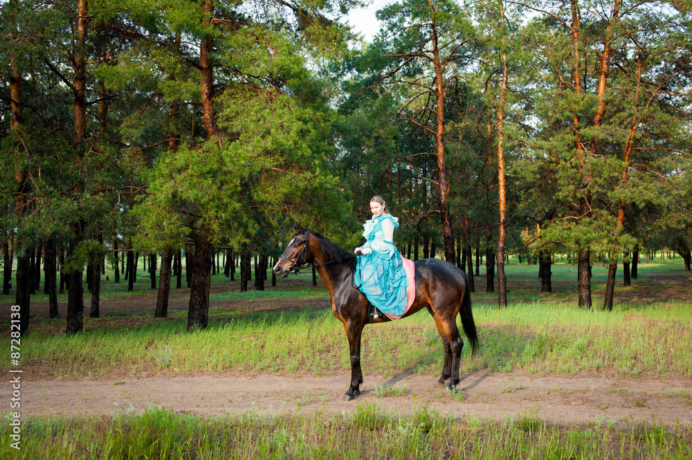 Obraz premium Horsewoman riding.