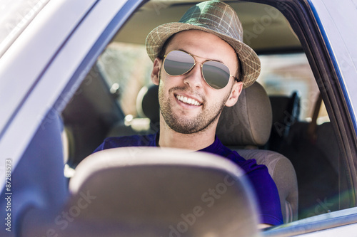 It is easy to look cool in his car
