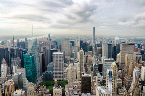 New York city  United States. Panoramic view of Manhattan skylin