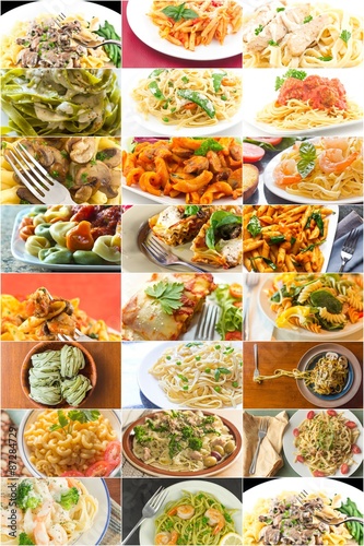 Pasta Food Collage