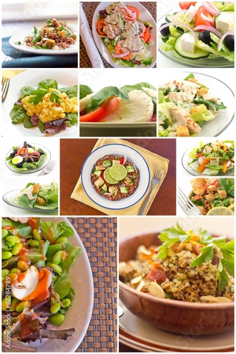 Healthy Salad Collage