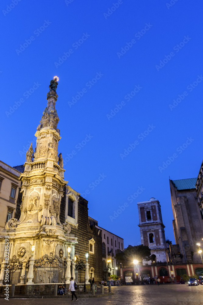 Fototapeta premium Obelisk to the Immaculate Virgin in Naples