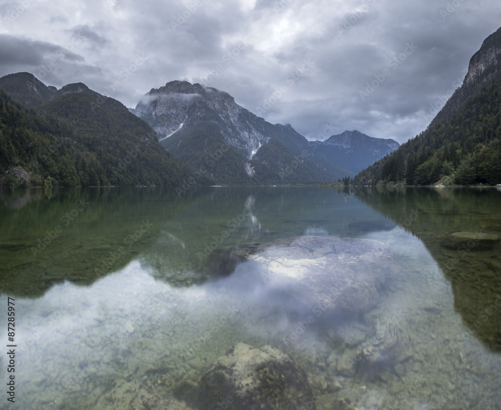 mountain lake in the Julian Alps